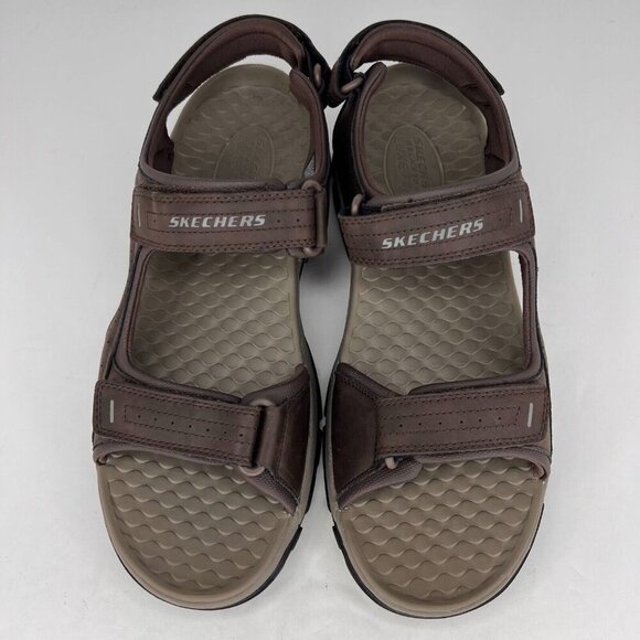 Skechers Mens 204105 Tresmen Chocolate Garo Relaxed Luxe Foam Size 13 Sandals main image 8